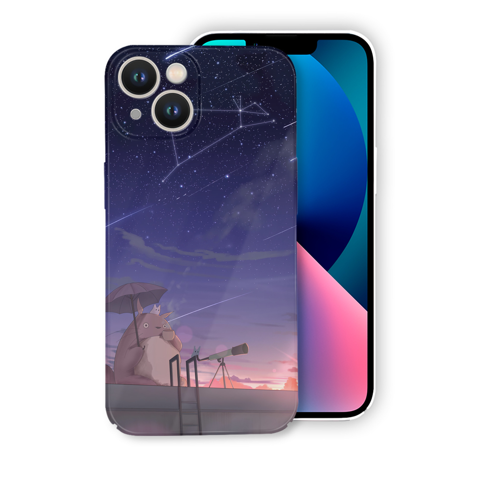 （画像用） となりのトトロ 草壁メイ 草壁サツキ My Neighbor Totoro Satsuki Kusakabe Mei Kusakabe 【iPhone 14シリーズ対応】ハードケース